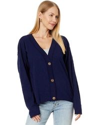 Mod-o-doc - Long Sleeve Crop Boxy Cardigan ( Licorice) Sweater - Lyst