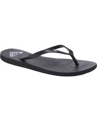 roxy black flip flops