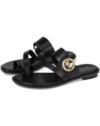MICHAEL Michael Kors - Vera Flat Thong Sandals, Leather/Rubber - Lyst