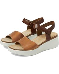 Ecco - Flowt Wedge Cork Sandal (Cashmere) Shoes - Lyst