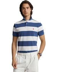 Polo Ralph Lauren - Classic Fit Striped Mesh Polo Short Sleeve Shirt - Lyst
