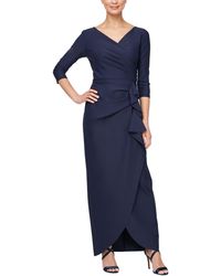 Alex Evenings - Long Compression Dress And Ruffle Skirt - Lyst