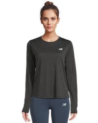 New Balance - Athletics Long Sleeve ( Heather) Clothing - Lyst