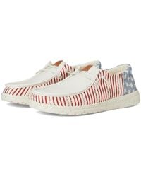 HEYDUDE - Wendy Funk Americana Stars Flat Shoes, Textile - Lyst