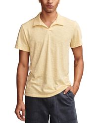 Lucky Brand - Burnout Slub Jersey Johny Collar Polo - Lyst