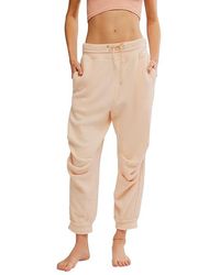 Free People - Day Off Fleece Jogger (Tender Peach) Pajama Sets - Lyst