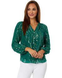 Lilly Pulitzer - Saige Long Sleeve Silk Top - Lyst