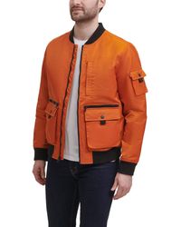 Varsity Bomber Trucker Jacket in Navy 