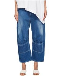 Y's Yohji Yamamoto U-gusset Wide Pp Spotted Denim (indigo) Women's Jeans - Blue