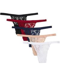 Cosabella - Never Say Never G-String 5-Pack Skimpie Underwear/Navyblue/Sindoorred/Sette/ Cotton/Elastane/Polyamide - Lyst