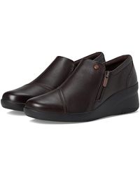 Clarks - Suttyn Zip (Chocolate Leather) Flat Shoes - Lyst