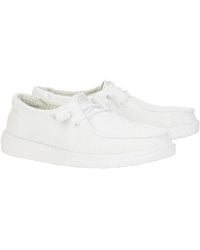 HEYDUDE - Wendy Stretch Sox Flat Shoes, Canvas/Rubber - Lyst