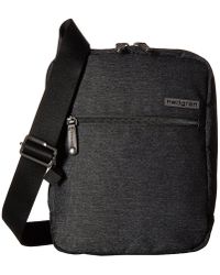 Hedgren Blended Vertical Small Crossbody (asphalt) Cross Body Handbags - Black