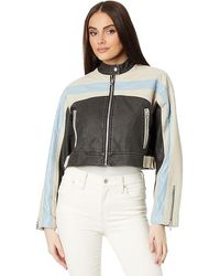 Blank NYC - Vegan Leather Racer Moto Jacket Clothing, Polyester/Polyurethane - Lyst