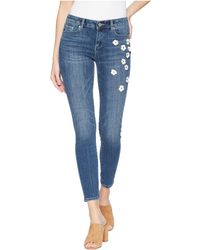 Cece Floral Embellished Classic Skinny Jeans (true Blue) Jeans