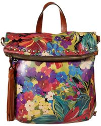 patricia nash luzille floral leather backpack
