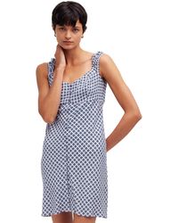 Madewell - Cap-sleeve Button-front Mini Dress In Geometric Print - Lyst