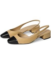 Veronica Beard - Cecile Sling Shoes Wheat/ Leather, Textile - Lyst