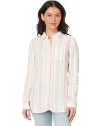 L.L. Bean - Premium Washable Linen Shirt Tunic Stripe - Lyst