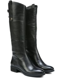Sam Edelman Penny Wide Calf Leather Boots - Black