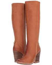 red timberland high heel boots