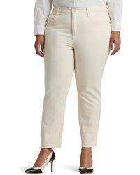 Lauren by Ralph Lauren - Plus-size Relaxed Tapered Ankle Jeans - Lyst