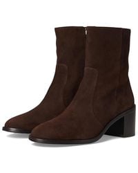 Stuart Weitzman - Esme Zip Bootie Flat Shoes Walnut/Dark, Leather/Rubber - Lyst