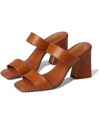 Vince Camuto - Kaden Stitched Block Heel Mule Sandals Sandals, Leather - Lyst