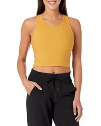 Champion - , , Moisture Wicking, Anti Odor, Crop Top For , Sun Dial Yellow Ribbed, X-small - Lyst
