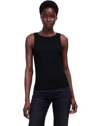 Madewell - Brightside High Neck Tank Top Clothing Xs 00-0) Cotton/Denim/Elastane - Lyst