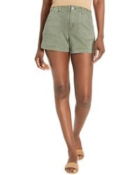 PAIGE Crush Shorts In Vintage Ivy Green