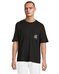 ARMANI EXCHANGE - Icon Pocket Logo T-Shirts T Shirt, Cotton - Lyst