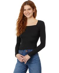 Madewell - Angled-neck Long-sleeve Top - Lyst
