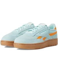 Reebok - Club C Double Revenge Shoes Glitch Aqua/Electric Amber/Gum 6.5 B - Lyst