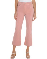 Liverpool Los Angeles - Gia Glider Pull On Mid Rise Crop Flare With Back Pleat High Performance Denim - Lyst