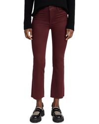 DL1961 - Bridget Boot High-rise Crop Jeans In Ruby Coated - Lyst