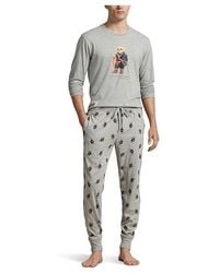 Polo Ralph Lauren - Long Sleeve Pajama Top And Joggers Pajama Sets, Cotton/Jersey - Lyst