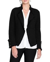 NIC+ZOE - Fringe Mix Knit Jacket Clothing Xs (Us 0-2) Polyester/Nylon/Cotton - Lyst