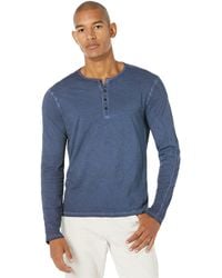 John Varvatos - Regular Fit Long Sleeve Henley With Cold Dye And Crinkle K3584y2 - Lyst
