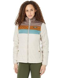 L.L. Bean - Mountain Classic Puffer Jacket Color-Block Clothing Taupe/ Birch, Polyester - Lyst