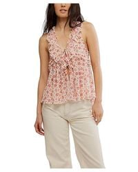 Free People - Fearless Knit Tank Top Clothing Sm 4-6) Polyester - Lyst