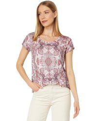 Lucky Brand - Printed Scoop Neck Tee - Lyst