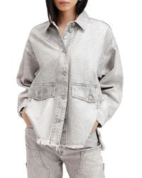 AllSaints - Hettie Denim Shacket Clothing Uk 6 (Us 2) Cotton/Denim - Lyst