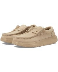 HEYDUDE - Wendy Comf Suede Flat Shoes, Canvas - Lyst