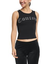 Juicy Couture - Couture Fitted Tank With Curved Hotfix - Lyst