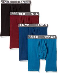 Hanes - Comfort Flex Fit Ultra Soft Cotton Modal Blend Boxer Brief 4-pack - Lyst