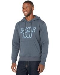 G-Star RAW - Retro Shadow Logo Hooded Sweatshirt - Lyst