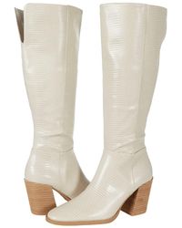 charles david softie lizard embossed knee high boot