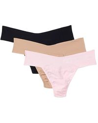 Hanky Panky - Breathesoft Natural Rise Thong 3-Pack (/Taupe/Bliss) Underwear - Lyst