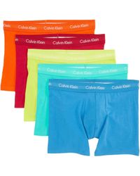 Calvin Klein Pride Rainbow Boxers (pack Of 5) in Yellow for Men | Lyst